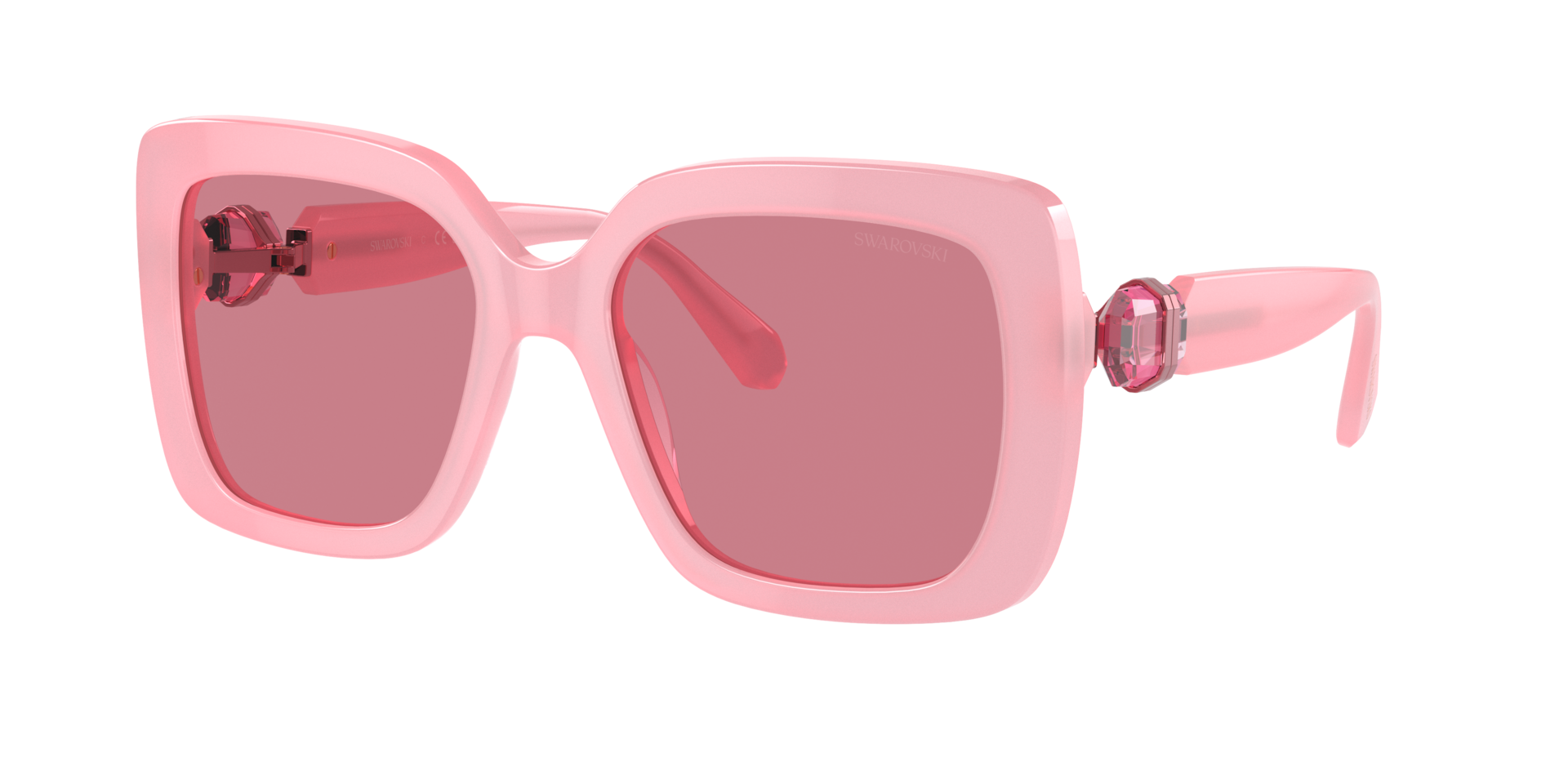 Swarovski Woman Sunglass SK6001 -  Frame color: Opal Pink, Lens color: Pink Internal Mirror Silver