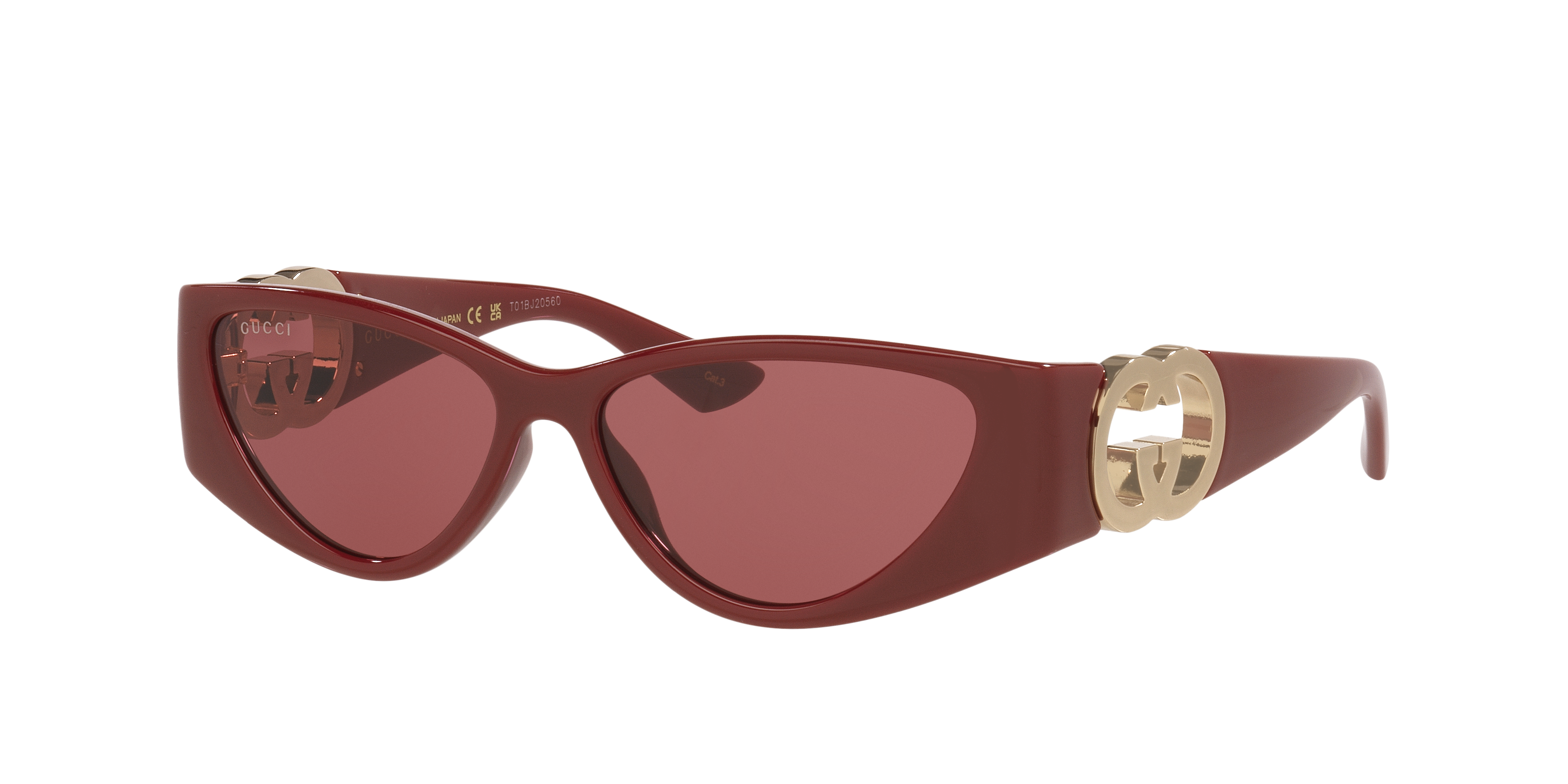 Gucci Woman Sunglass GG1824S -  Frame color: Burgundy, Lens color: Red