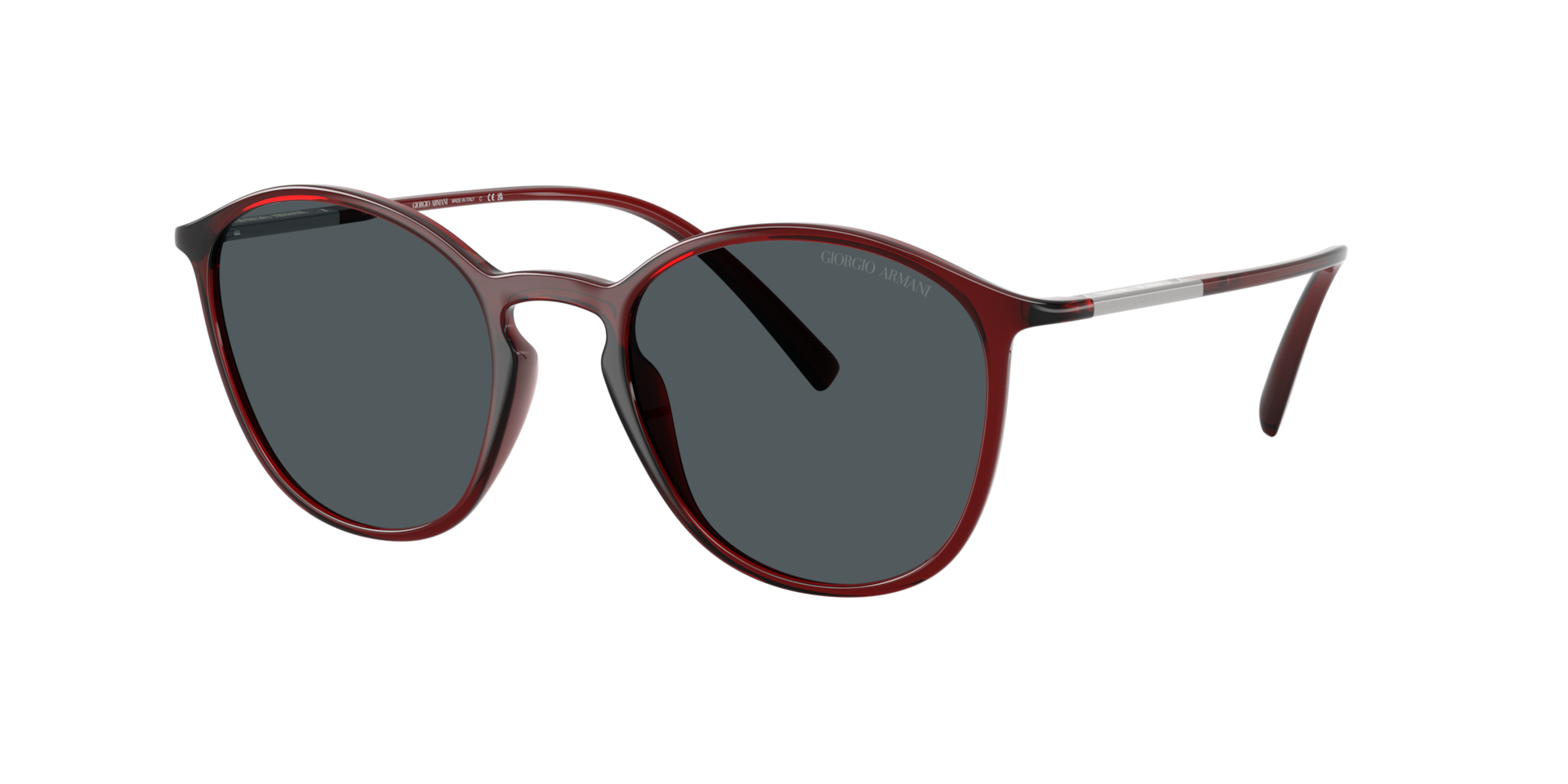Giorgio Armani Man Sunglass AR8233U - Frame color: Transparent Bordeaux, Lens color: Grey/Blue