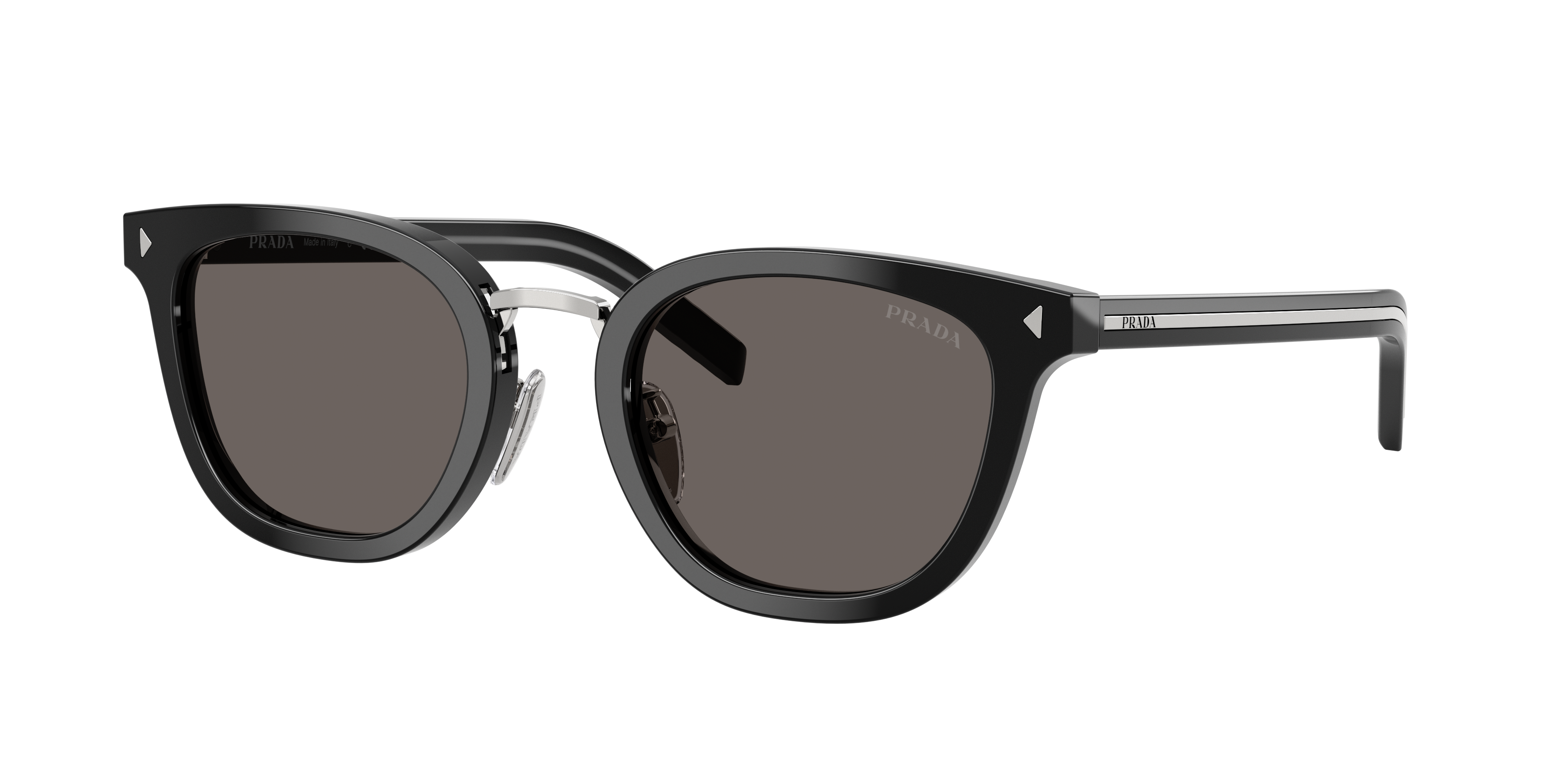 Prada PR C01SD M (49 - 23) with Grey lenses and Black frame