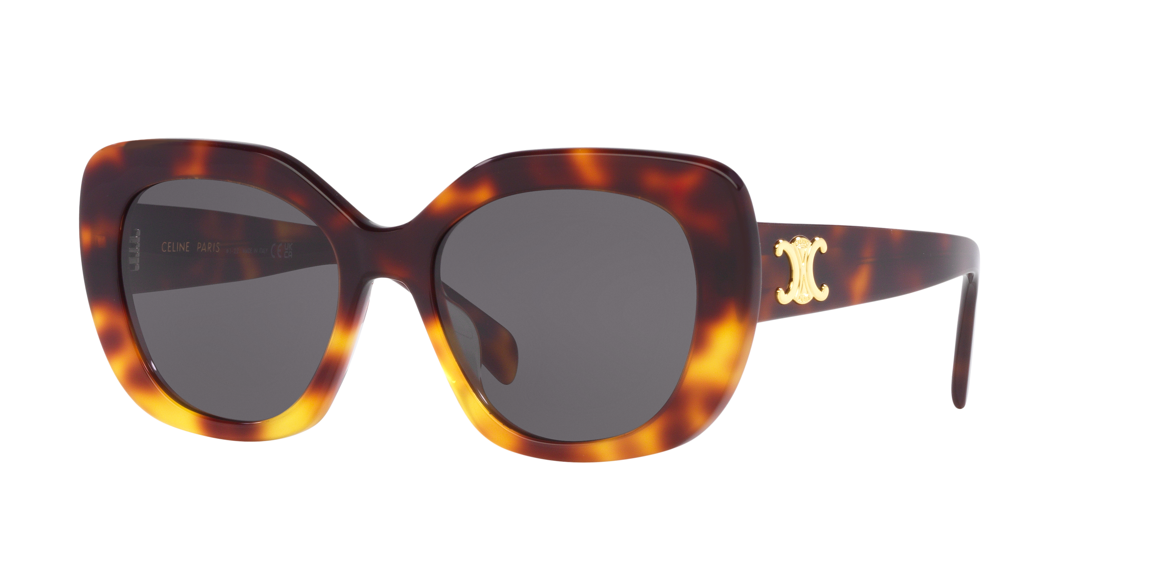 Celine CL40226U L (55 - 19) with Grey lenses and Tortoise frame