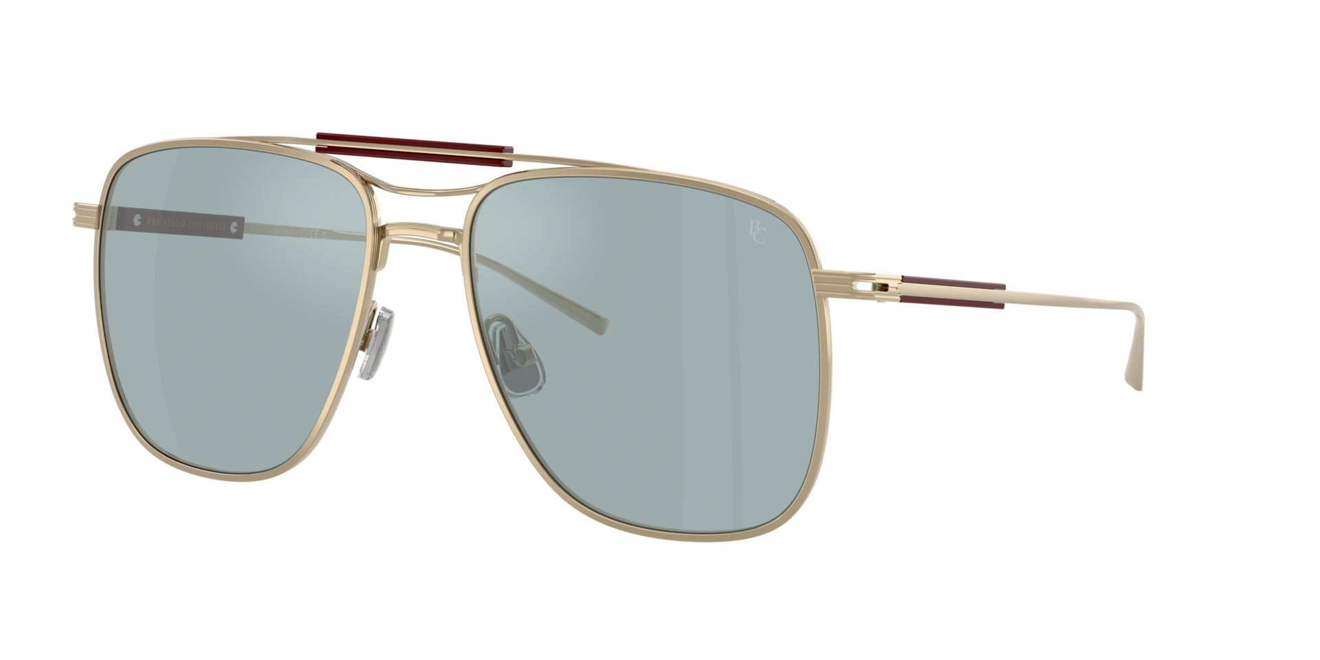 Brunello Cucinelli Unisex Sunglass BC2024ST - Frame color: Oro Placcato 18kt, Lens color: Bora