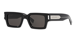 Yves Saint Laurent ピアス Saint Laurent SL 617 S (53 - 20) with Black lenses and Black frame