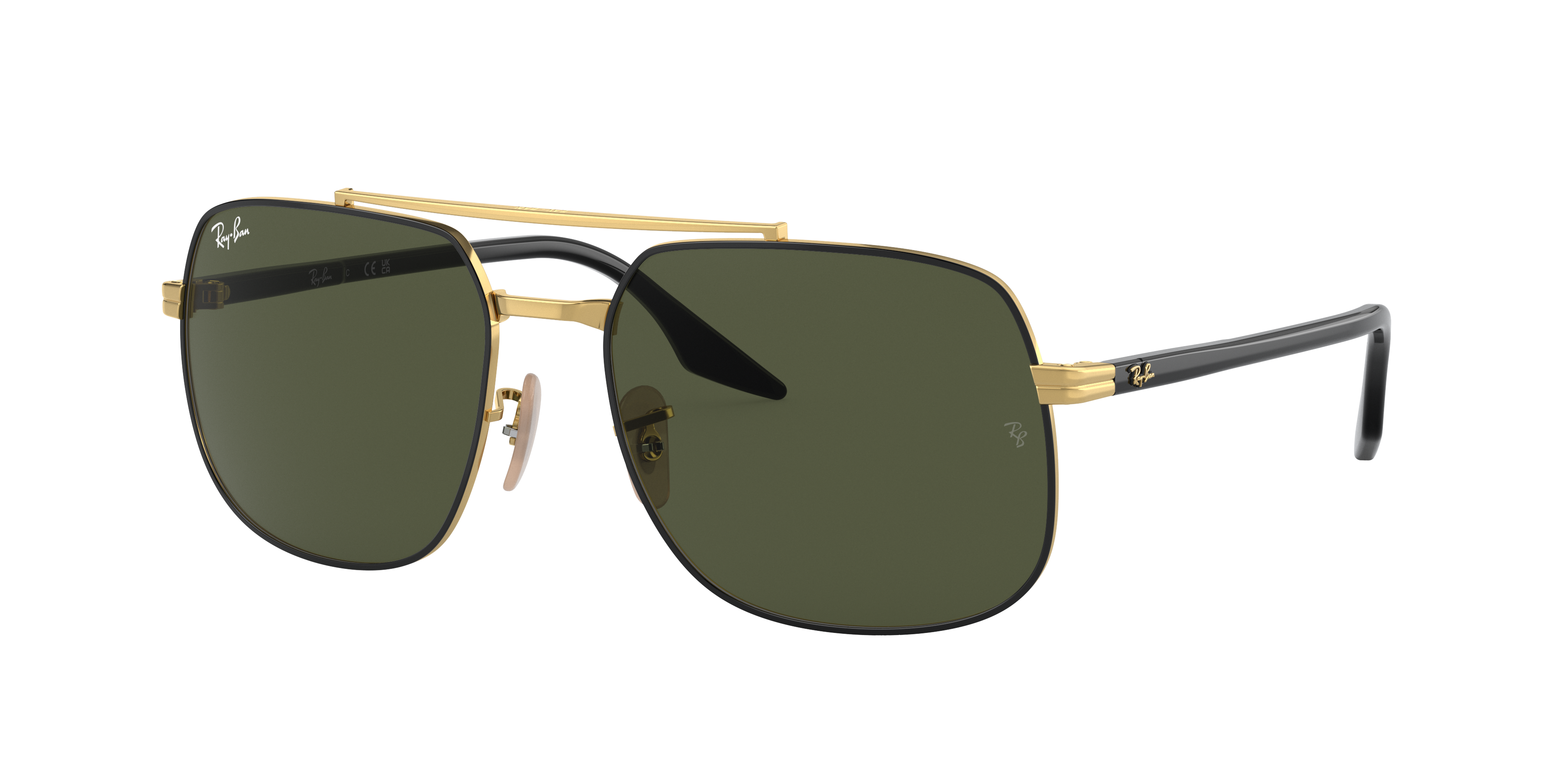 Ray-Ban RB3699 L (59 - 18) with Green lenses and Black frame
