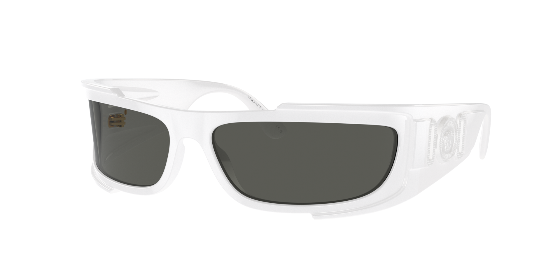Versace Man Sunglass VE4446 -  Frame color: White, Lens color: Dark Grey
