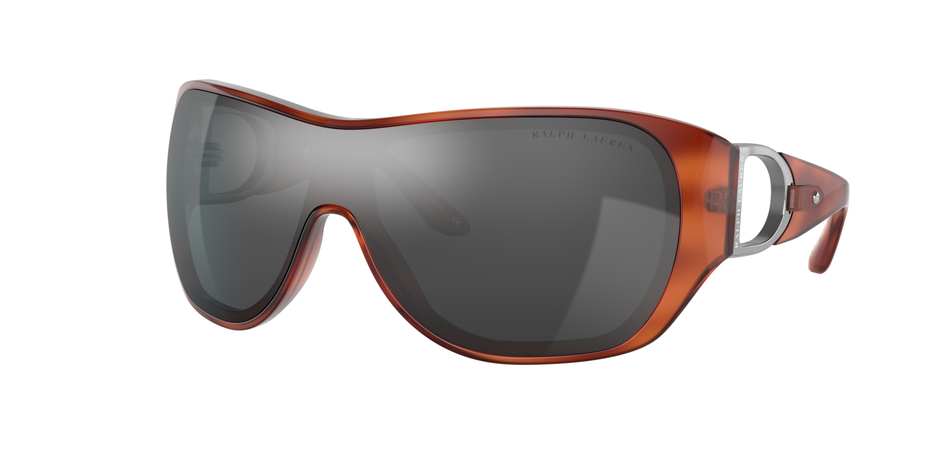 Ralph Lauren Woman Sunglass RL8189Q -  Frame color: Shiny Red Havana, Lens color: Mirror Silver