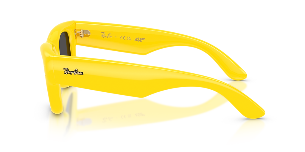 Ray-Ban Wayfarer Puffer M (47 - 23) with Black lenses and Yellow