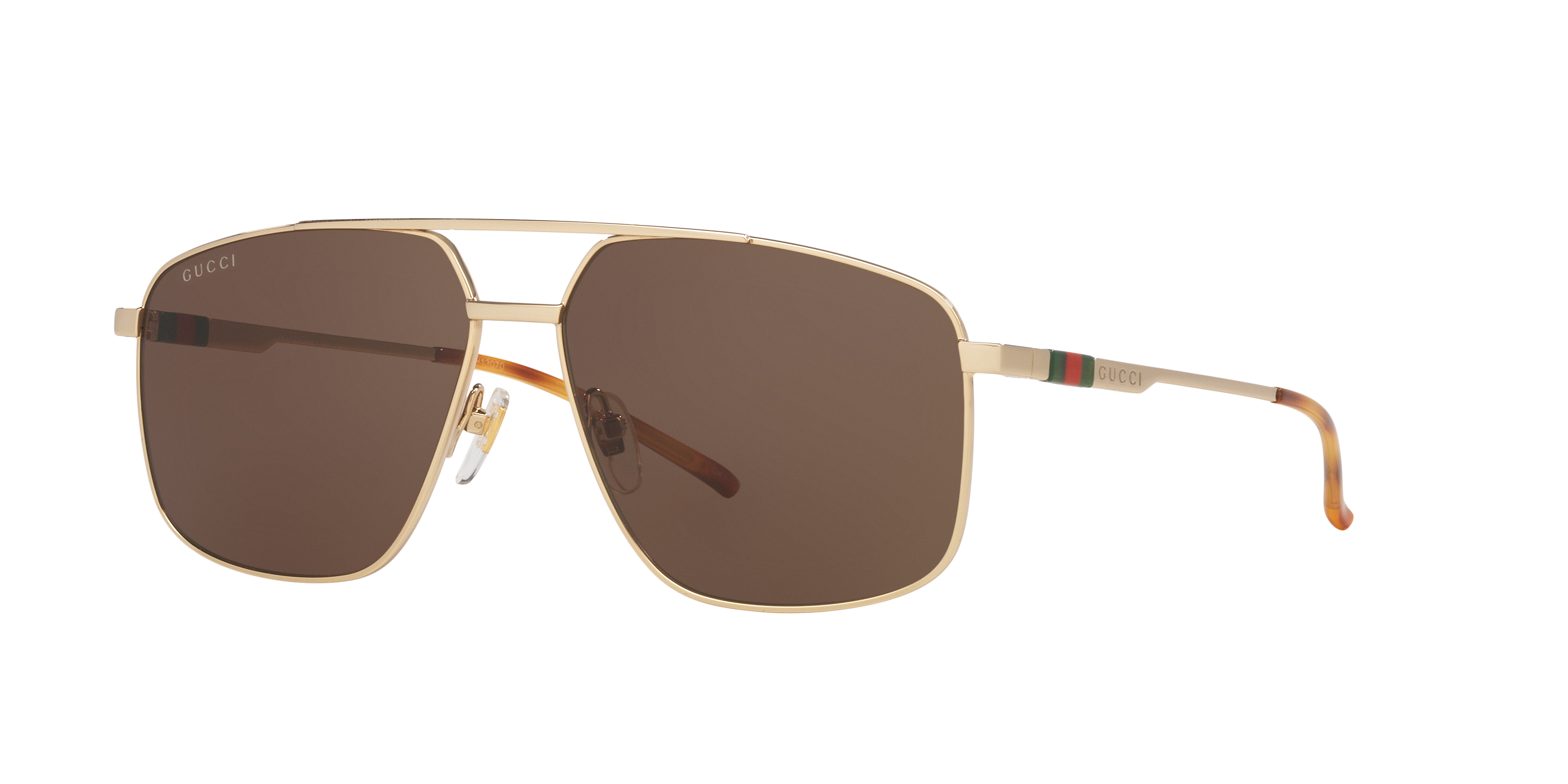 Gucci GG1676S XL (60 - 14) with Brown lenses and Gold frame