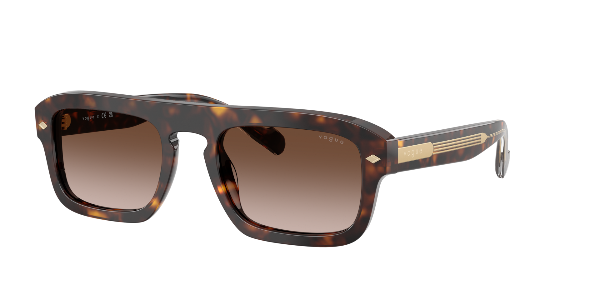 Vogue Eyewear Man Sunglass VO5620S - Frame color: Dark Havana, Lens color: Gradient Brown