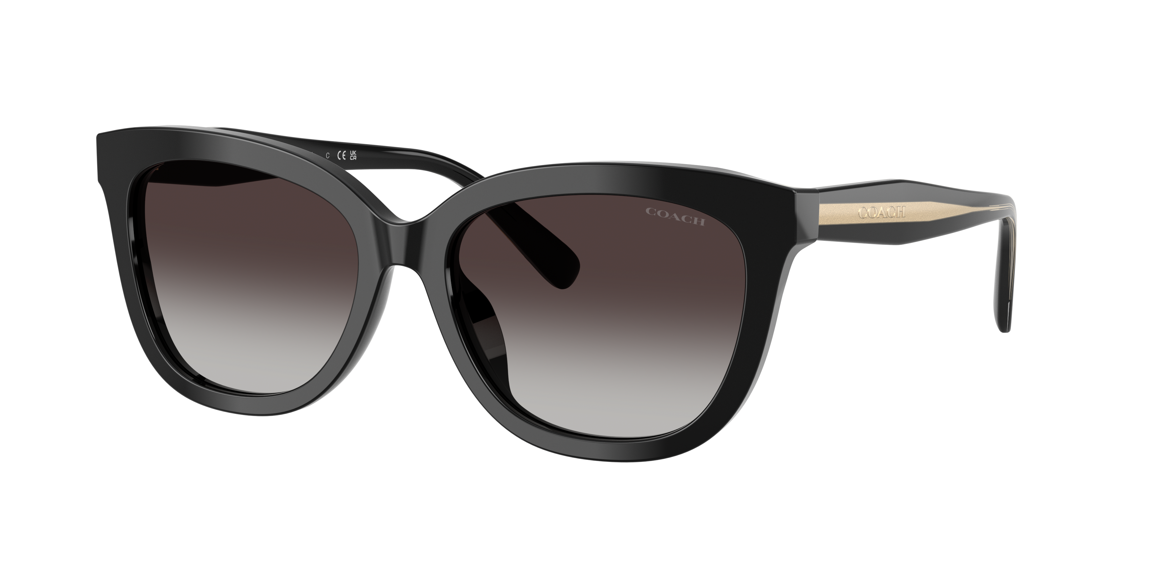 Coach Woman Sunglass CDP53 -  Frame color: Black, Lens color: Grey Gradient