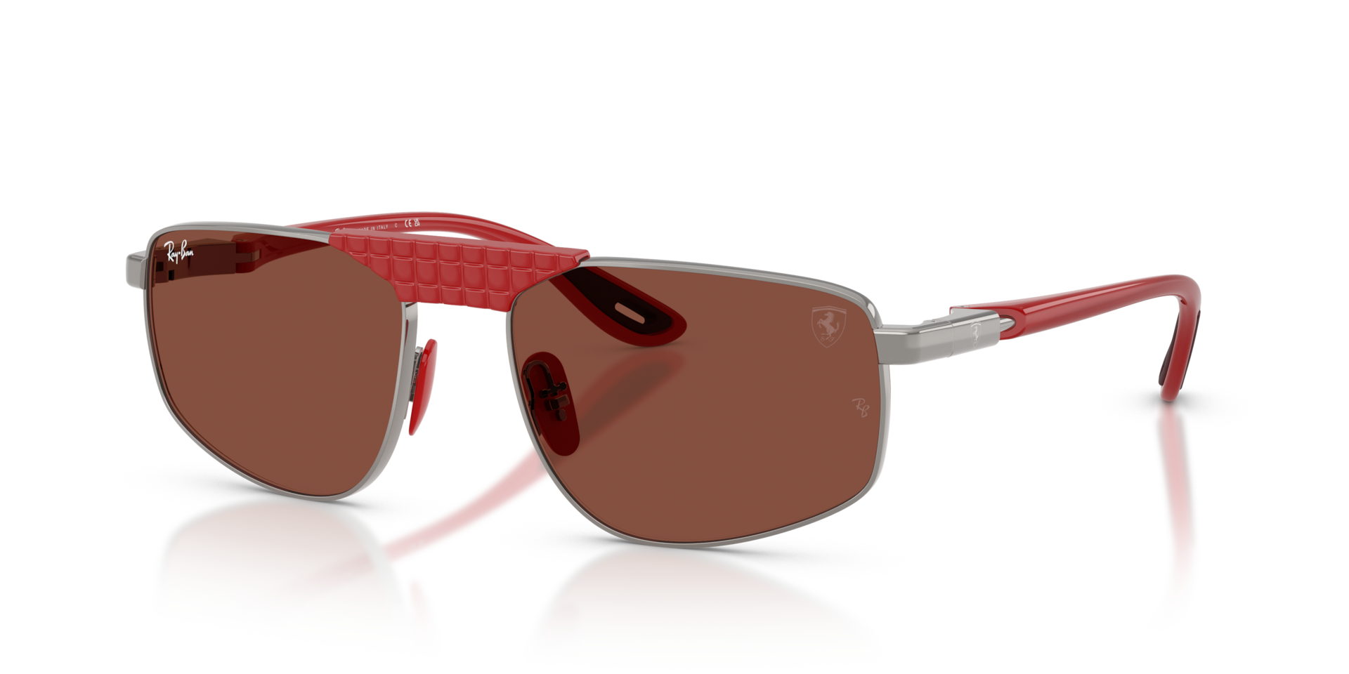 Ray-Ban RB3776M Scuderia Ferrari Collection XL (58 - 18) with Red