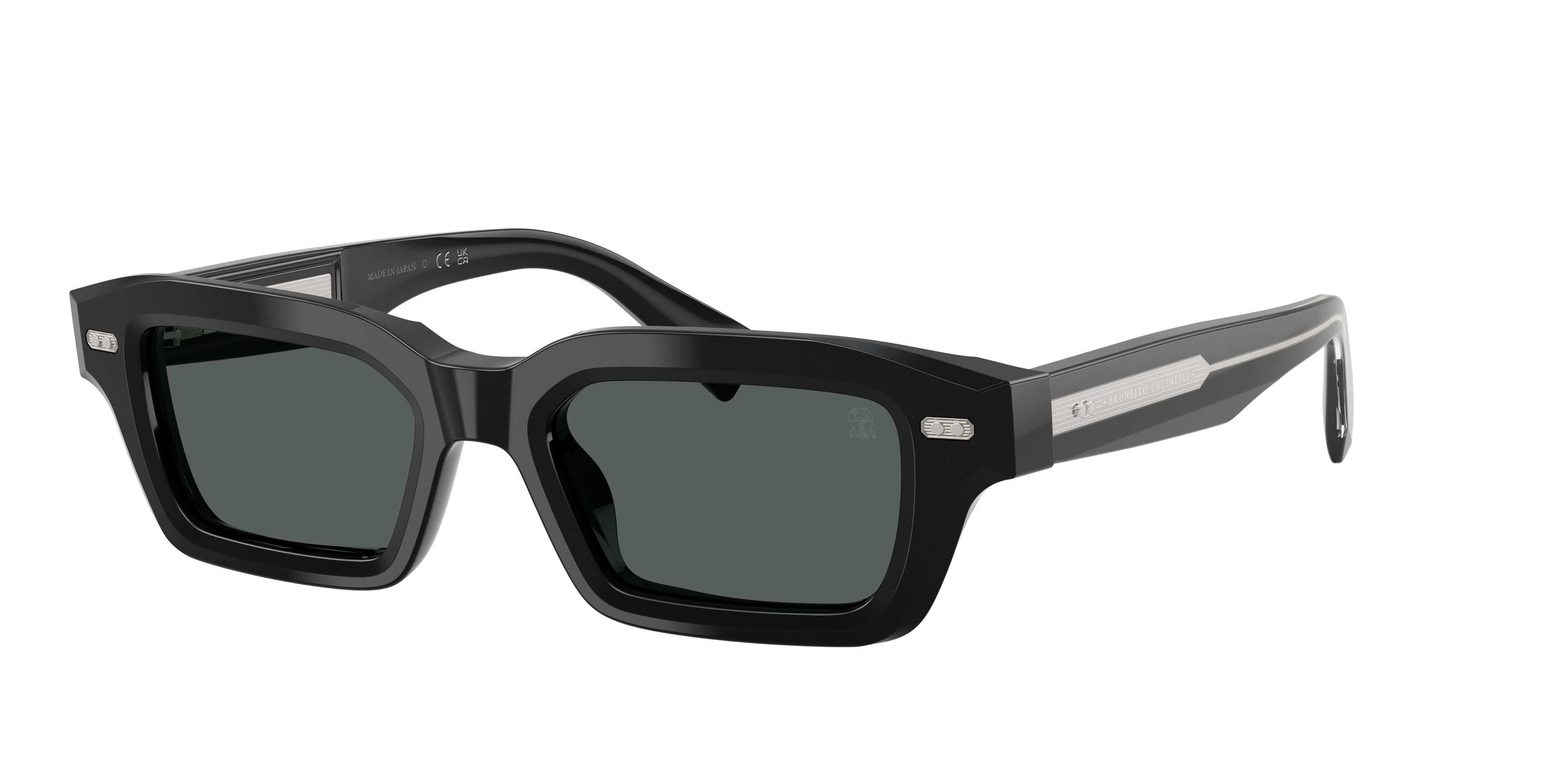 Brunello Cucinelli Unisex Sunglass BC4019S MARLA -  Frame color: Nero, Lens color: Eclisse Polarized