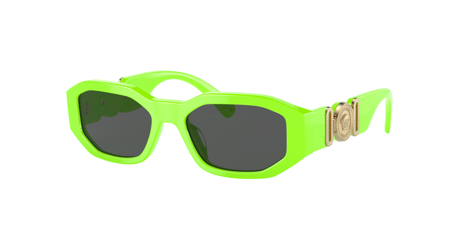 Versace Unisex Sunglass Kids -  Frame color: Fluo Green, Lens color: Dark Grey
