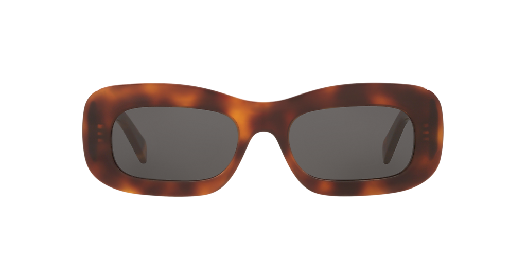 Celine Women Sunglasses Glossy Orange Grey Rectangle CL40294I 42A NEW AUTHENTIC Celine CL40294I 42A Sunglasses Glossy Orange Rectangle Frame main image 2