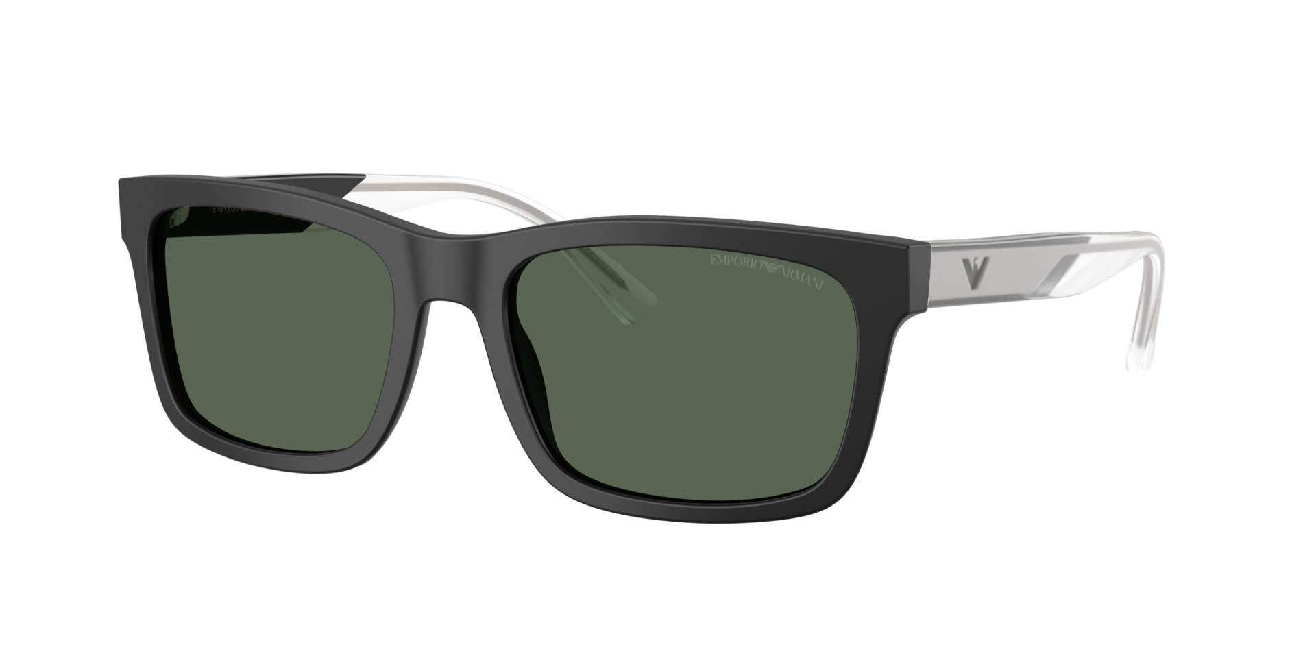 Emporio Armani Man Sunglass EA4224 -  Frame color: Matte Black, Lens color: Dark Green