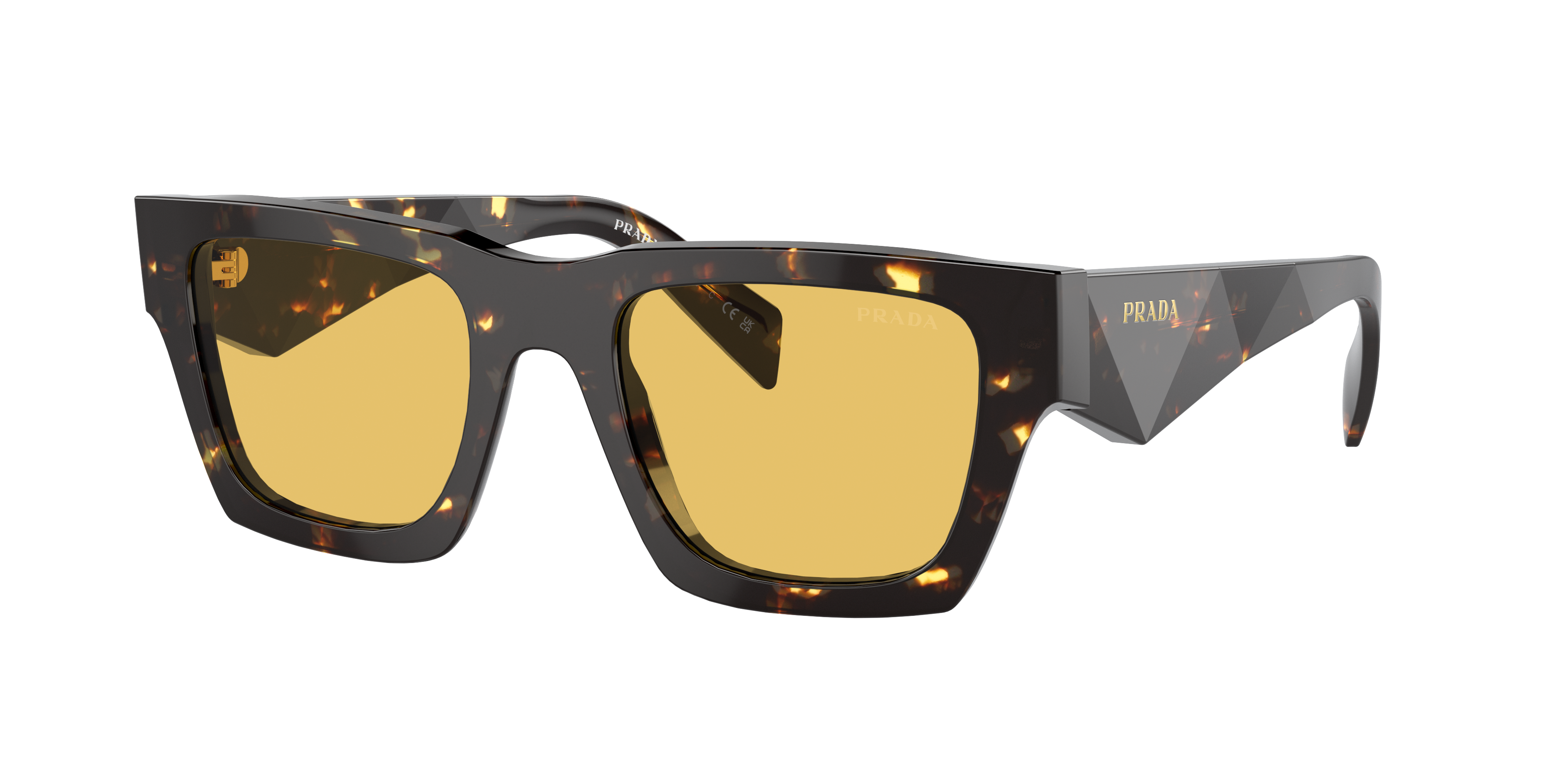 Prada PR A06S M (50 - 21) with Yellow lenses and Brown frame