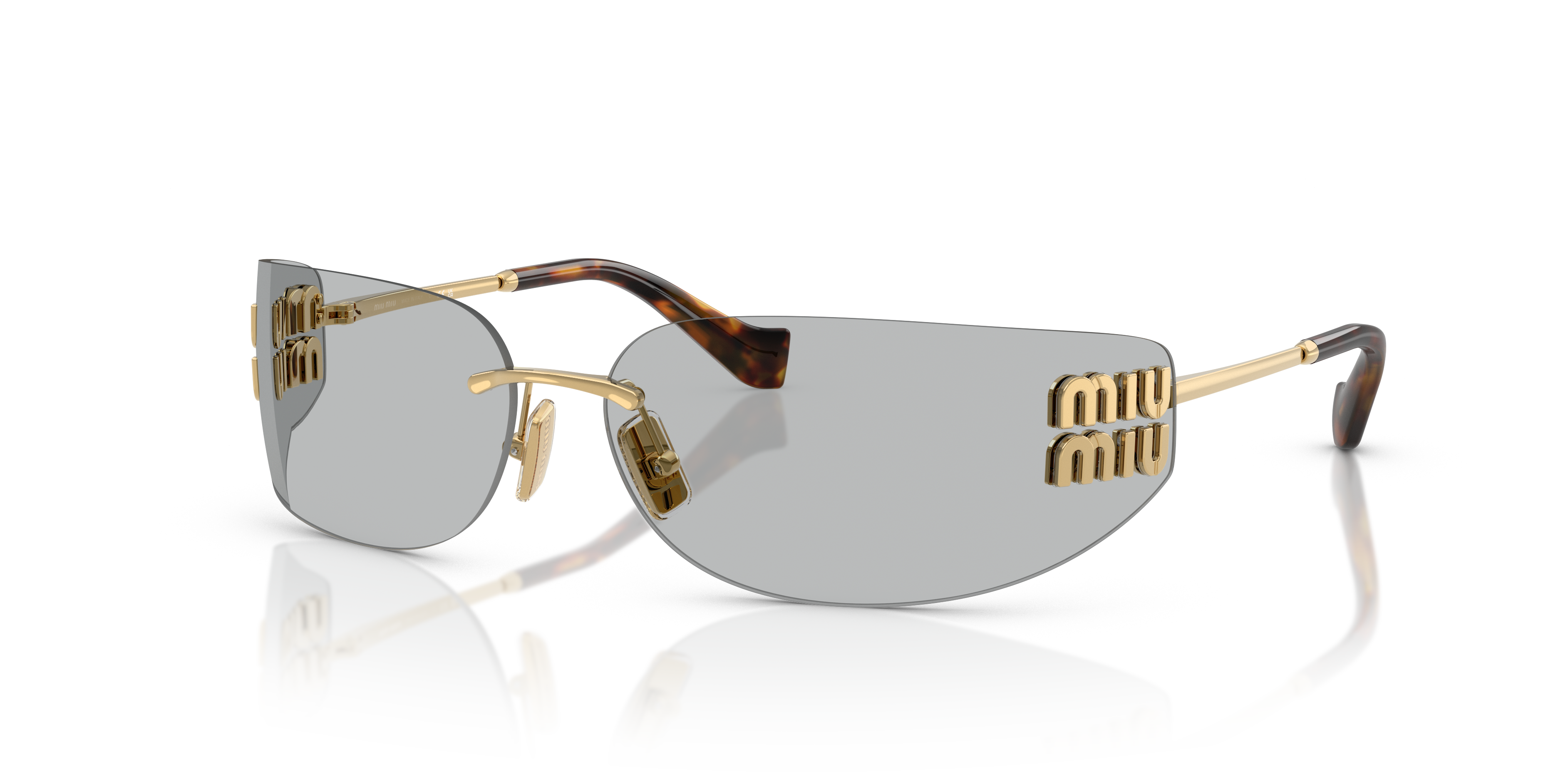 Miu Miu MU A51S M (75 - 14) with Grey lenses and Gold frame