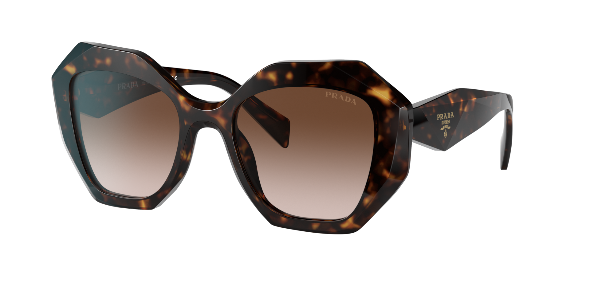 Prada Woman Sunglass PR 16WS -  Frame color: Tortoise, Lens color: Brown Gradient