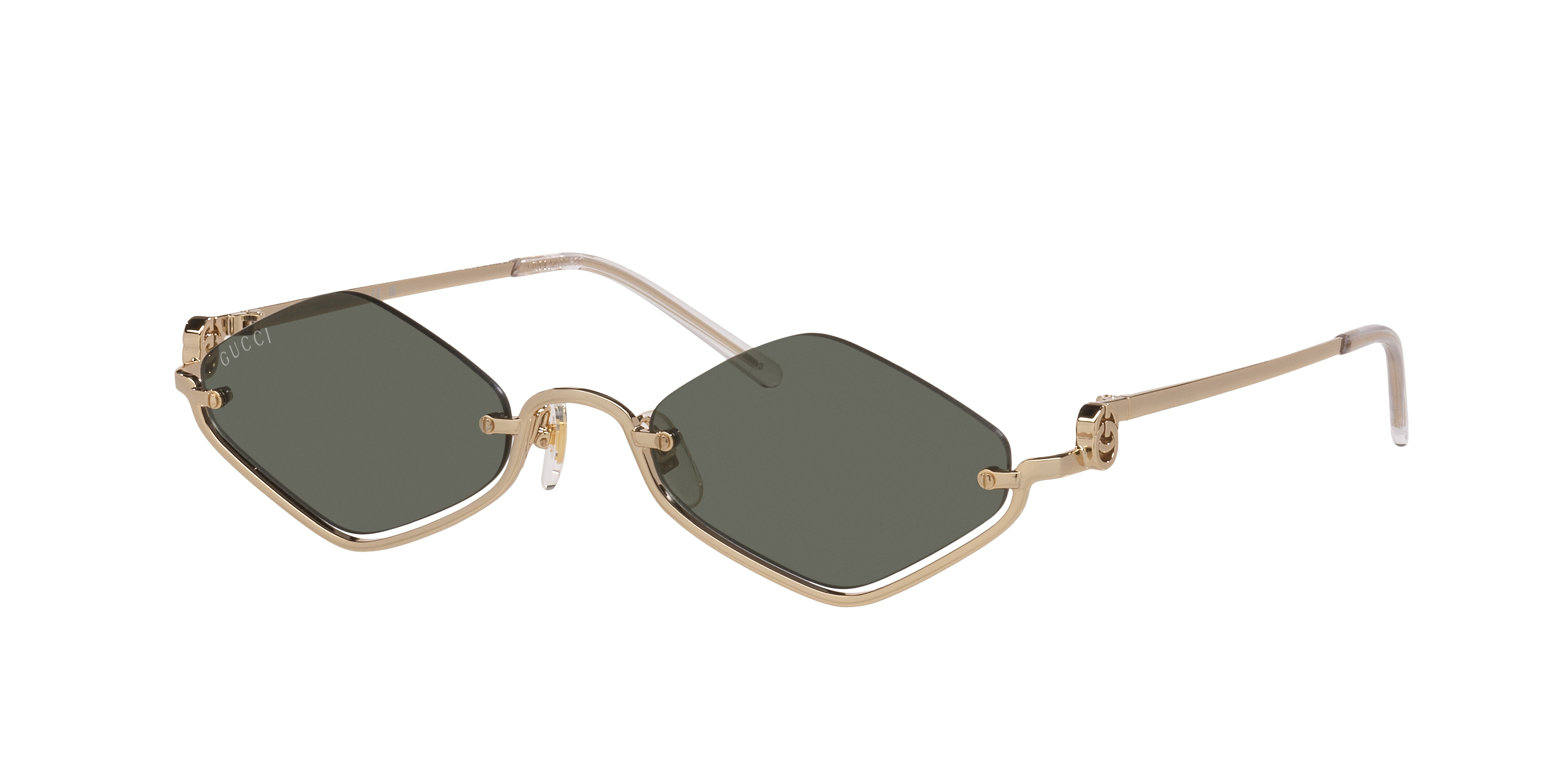 Gucci Woman Sunglass Gg1604S -  Frame color: Gold, Lens color: Grey