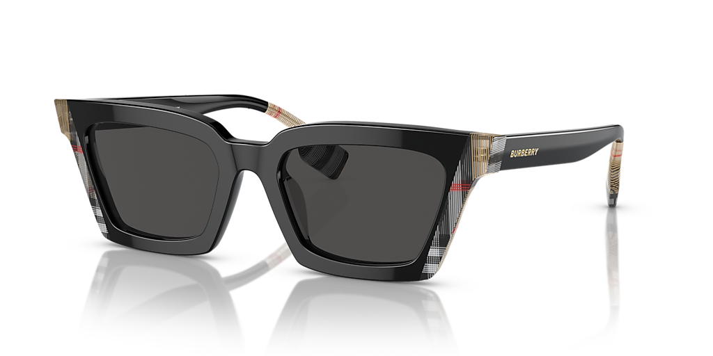 Burberry Briar L (52 - 19) com Lentes Cinza e Armação Preto