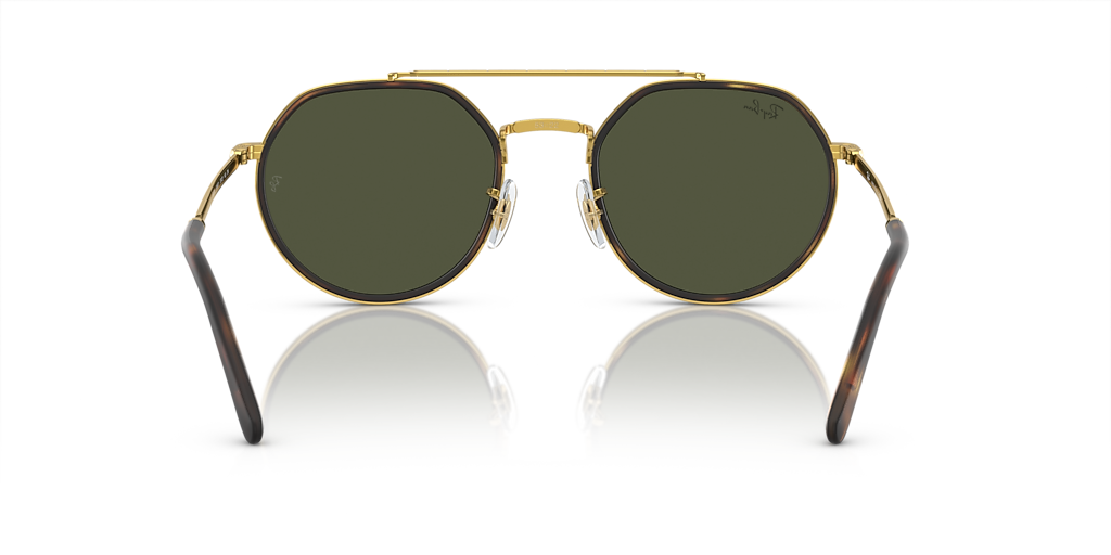 Ray-Ban RB3765 L (53 - 22) com Lentes Verde e Armação Ouro