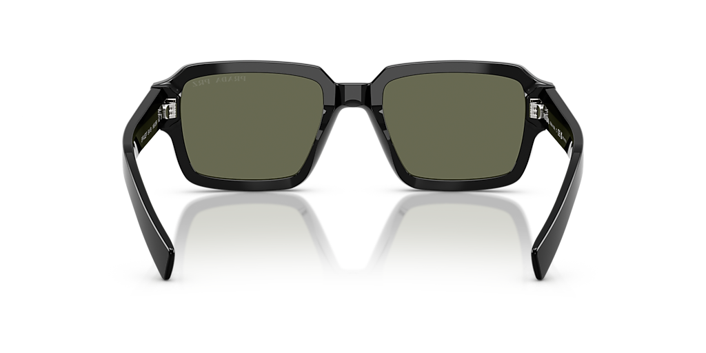 Prada PR 02ZSF M (54 - 19) with Green lenses and Black frame