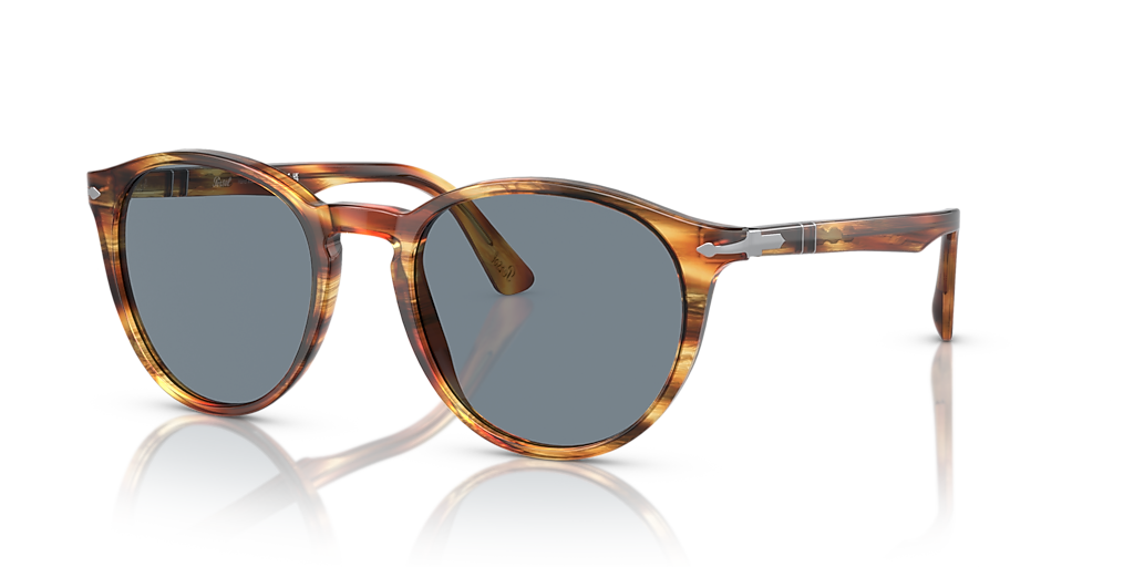 Persol PO3152S M (52 - 20) with Blue lenses and Brown frame