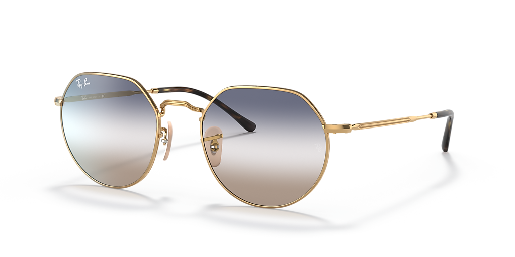 Ray-Ban サングラス ゴールドフレーム JACK 調光レンズ RB3565 Ray-Ban Jack L (53 - 20) with Transparent lenses and Gold frame
