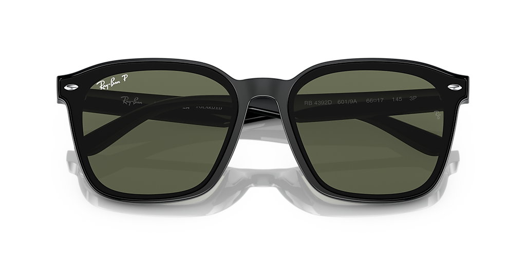 Ray-Ban RB4392D XXL (66 - 17) with Green lenses and Black frame