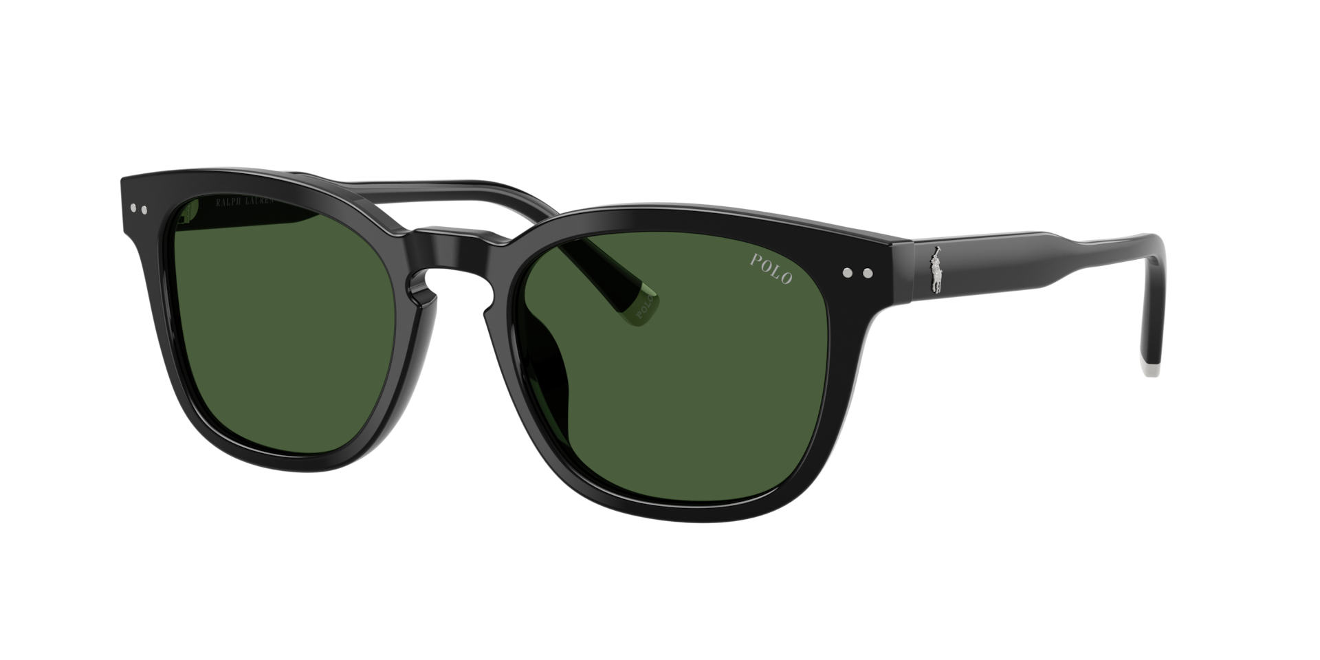 Polo Ralph Lauren Homme Sunglass PH4242U - Couleur du Monture: Noir brillant, Couleur de Lentille: Vert foncé