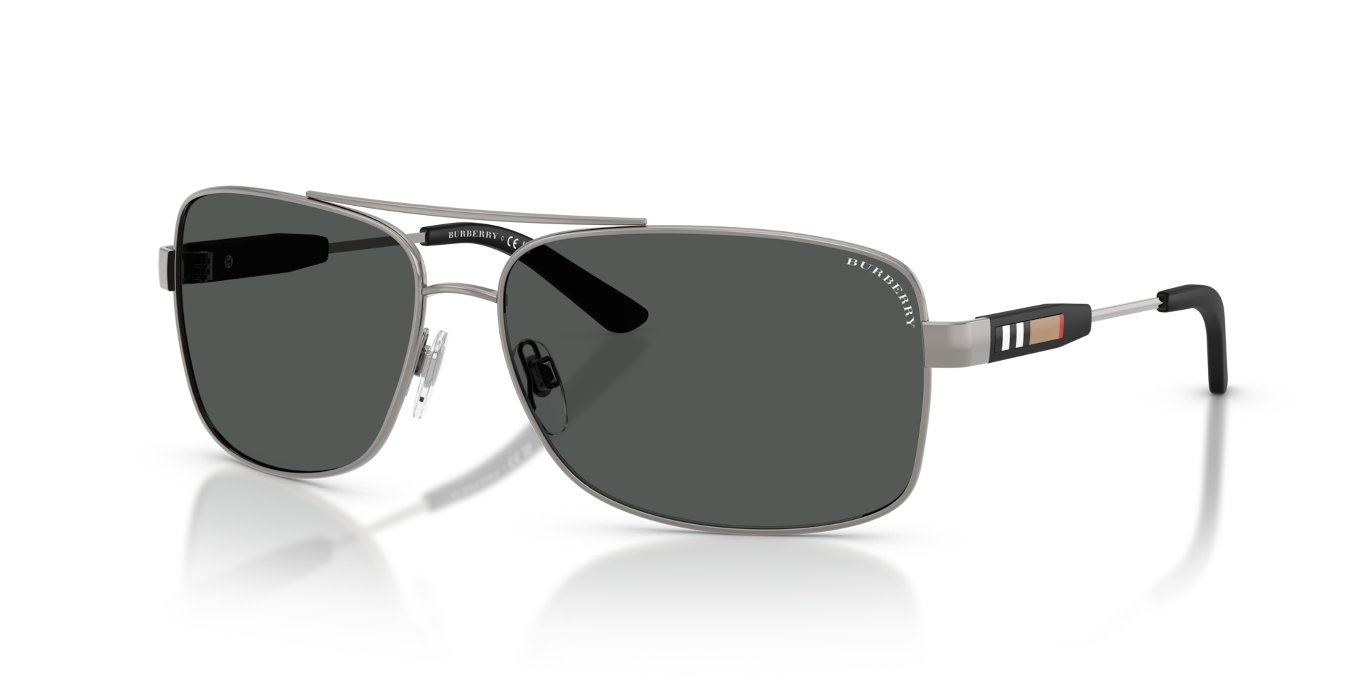 Burberry BE3074 XL (63 - 15) com Lentes Cinza e Armação Cinza