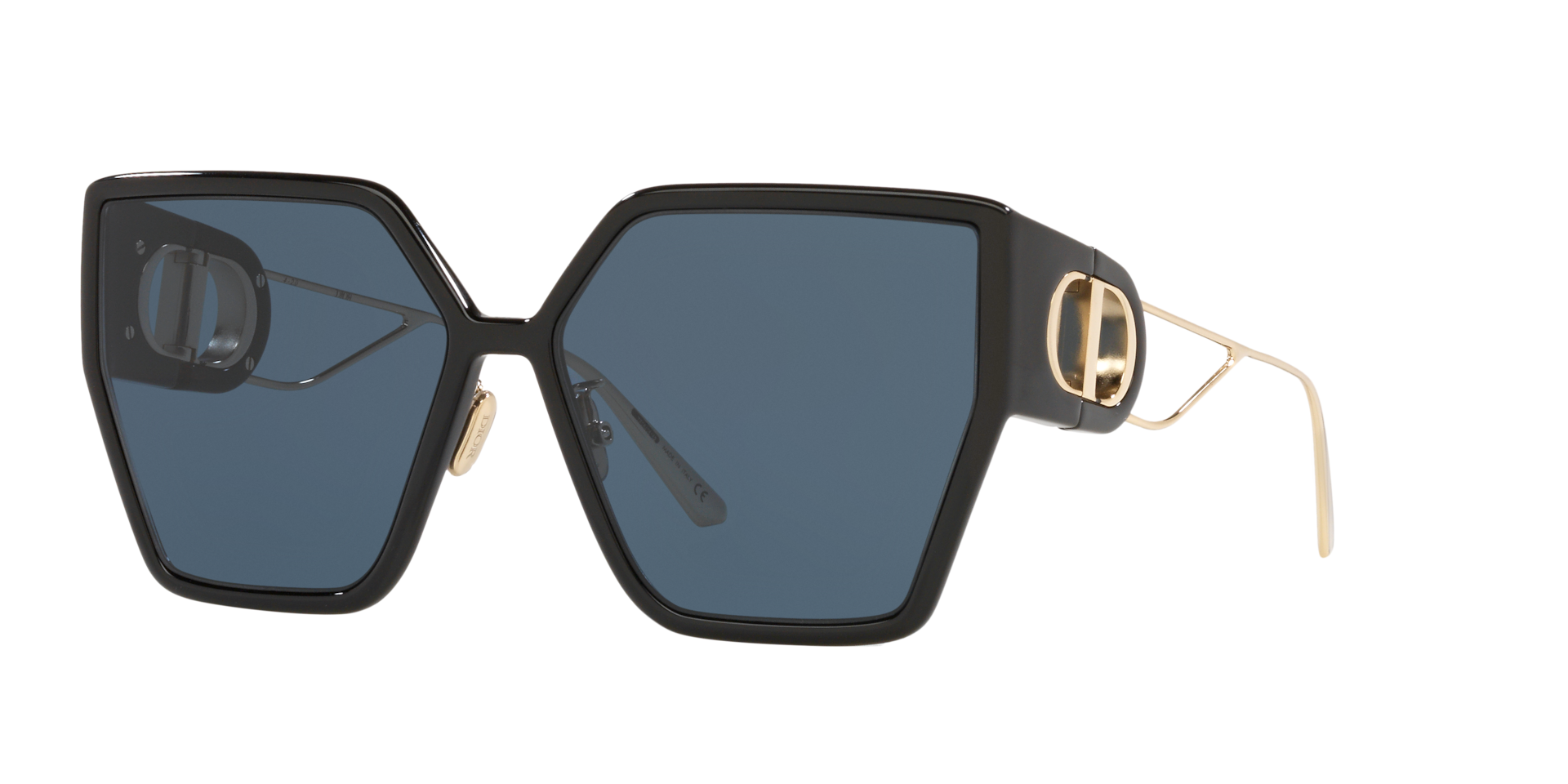 DIOR Woman Sunglass 30Montaigne BU -  Frame color: Black & Gold, Lens color: Blue