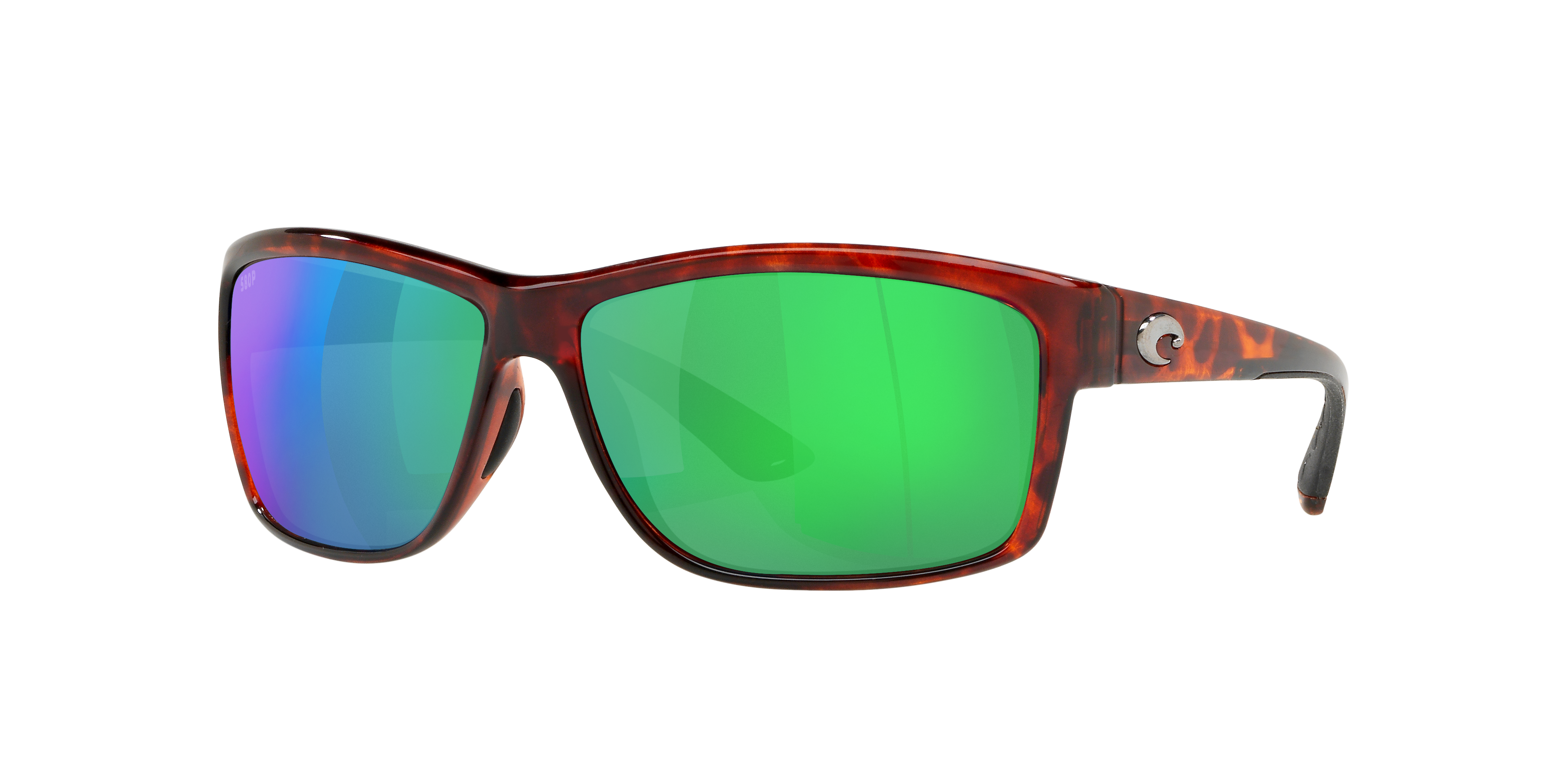 Costa Man Sunglass Mag Bay -  Frame color: Tortoise, Lens color: Green Mirror