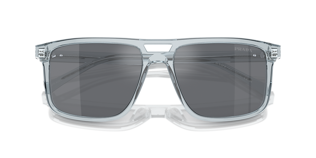 Prada PR A22SF XL (58 - 16) with Grey lenses and Transparent frame