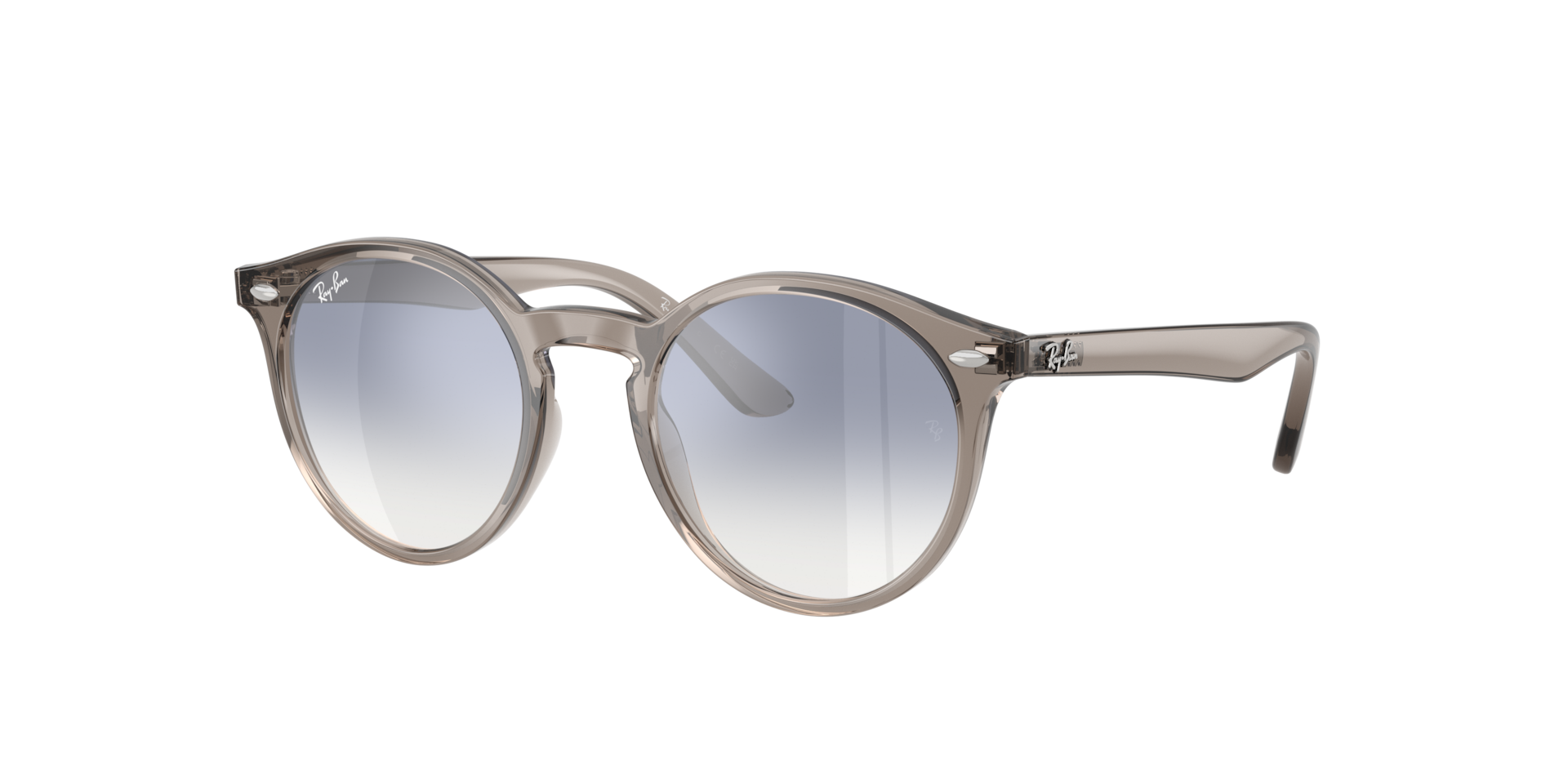 Ray-Ban Unisex Sunglass RB9064S Kids -  Framekleur: Transparant grijs, Lenskleur: Helder gradiënt blauw gespiegeld zilver