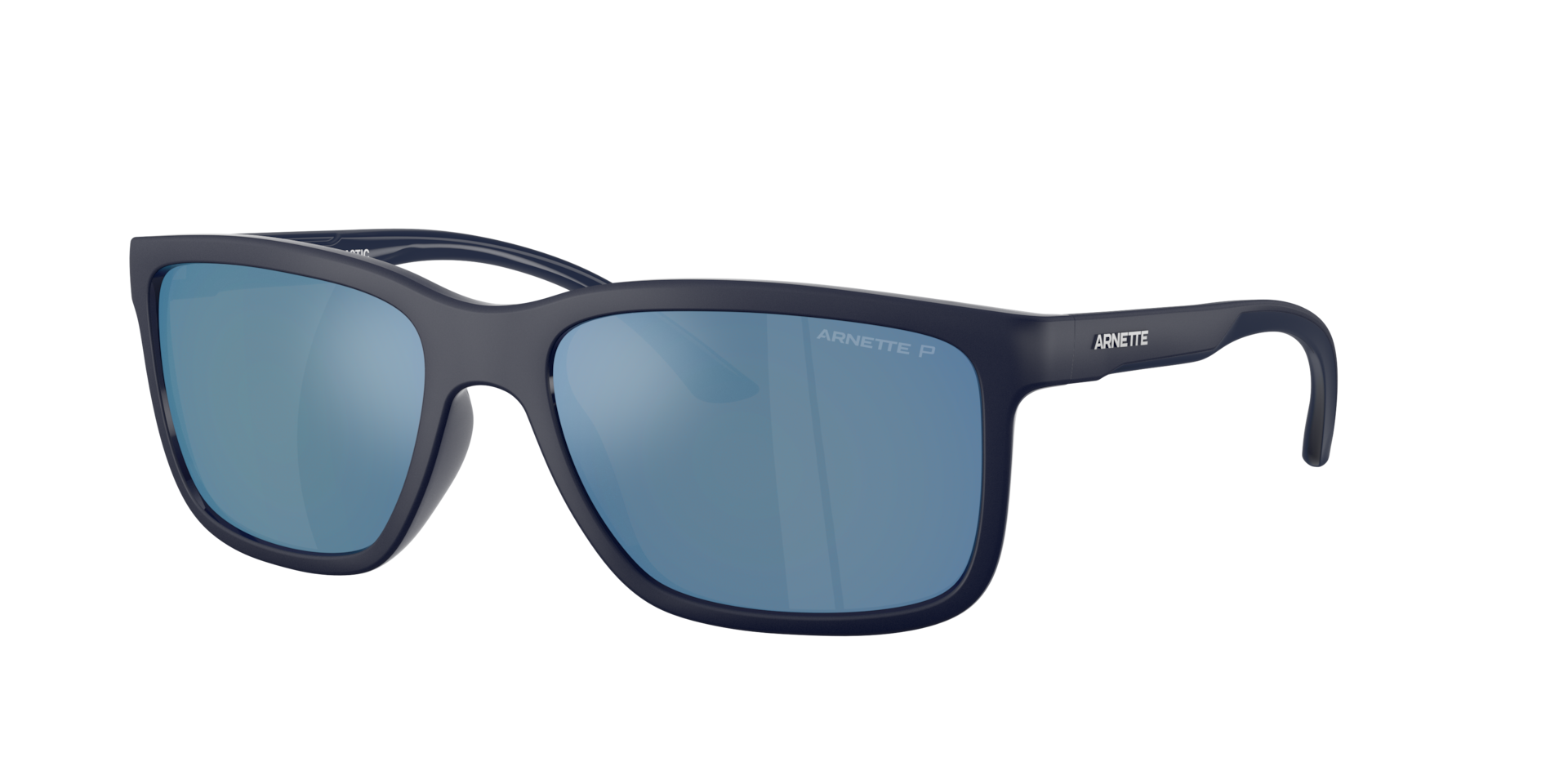 Arnette Mann Sunglass Headlight - Rahmenfarbe: Dark Blue Matte/Shiny, Linsenfarbe: Dunkelgrau verspiegelt Wasserblau polarisiert