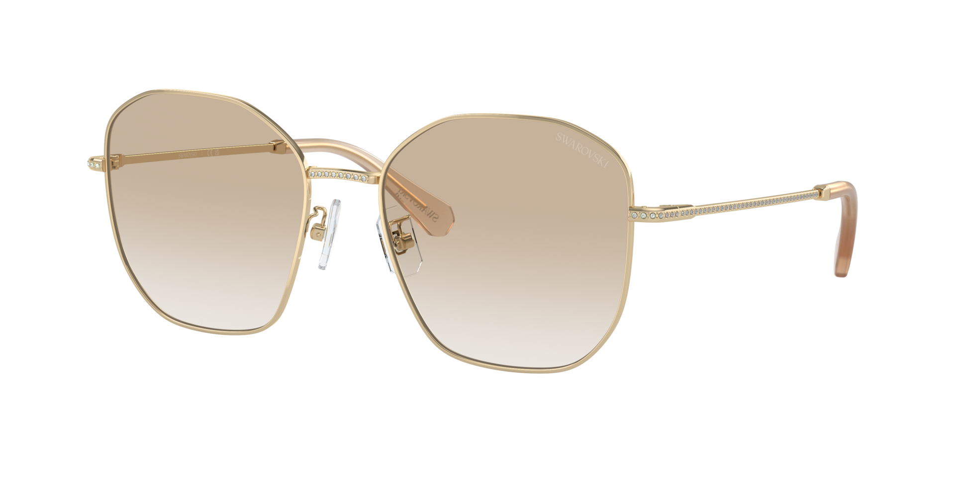 Swarovski Femme Sunglass SK7012D - Couleur du Monture Or Ple Couleur de Lentille Dgrad Gris 95 €