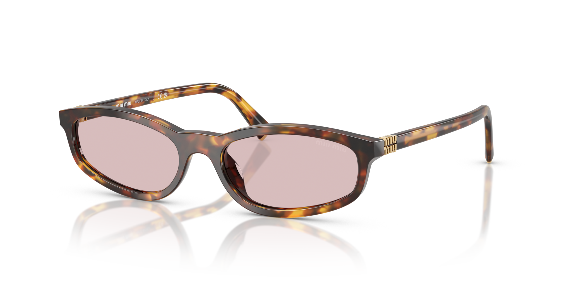 Miu Miu MU A06SF S (54 - 17) with Pink lenses and Tortoise frame