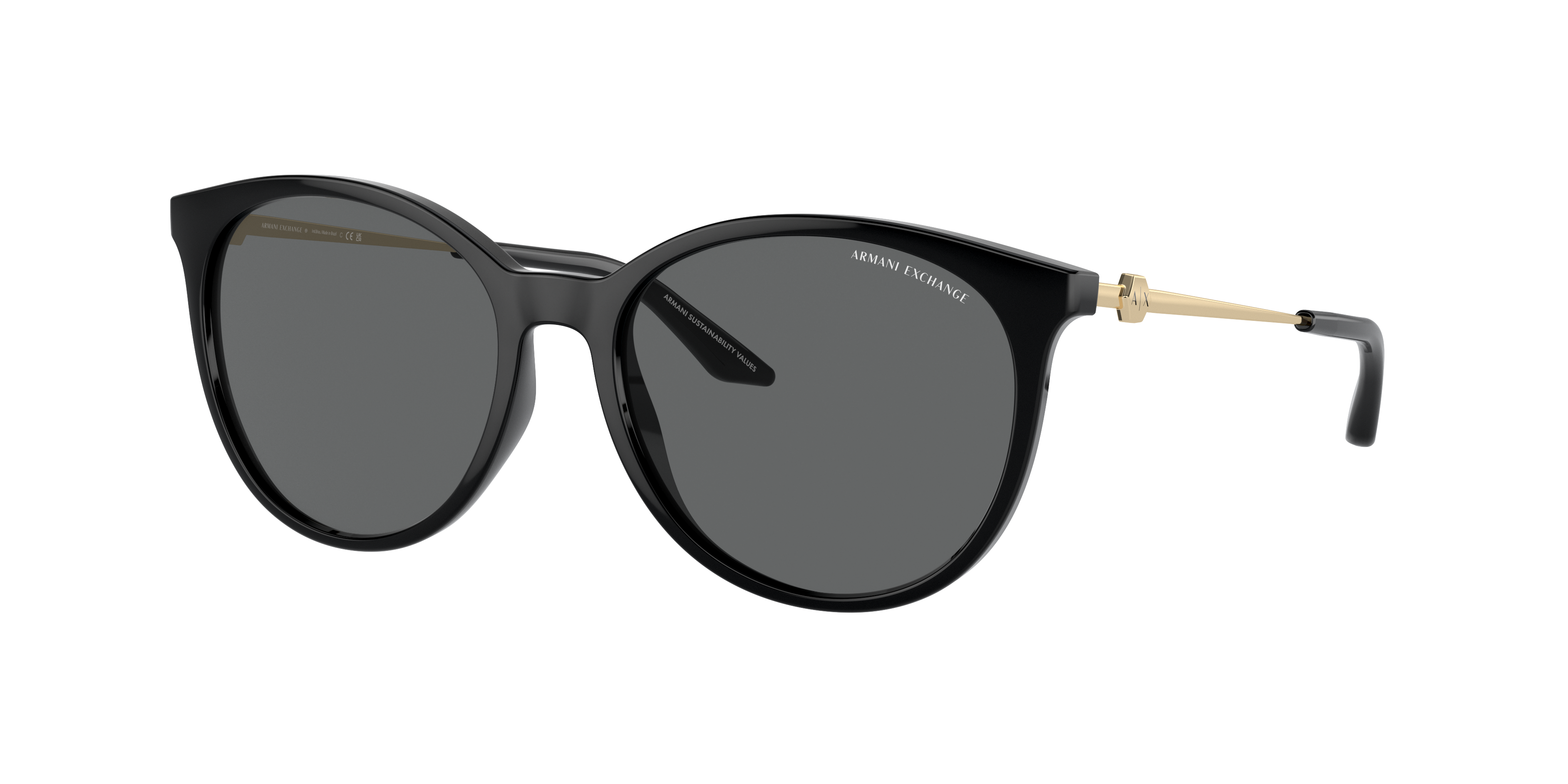 Armani Exchange Woman Sunglass AX4140S -  Frame color: Shiny Black, Lens color: Dark Grey