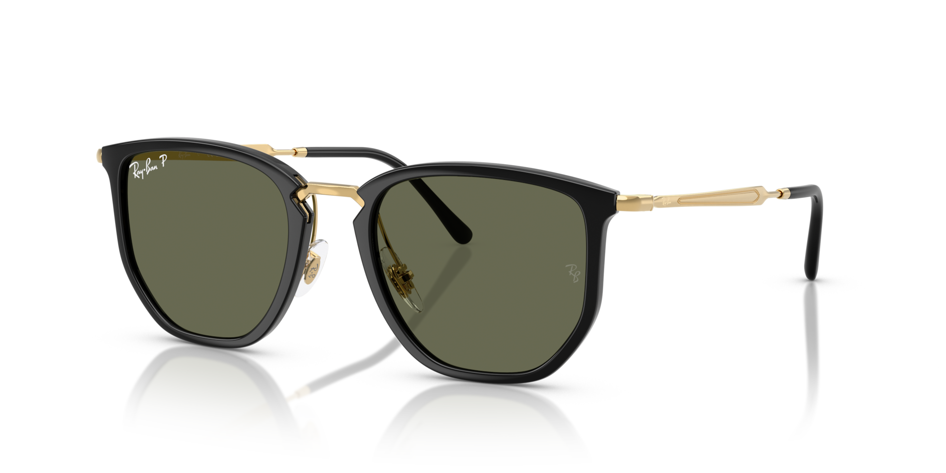Ray-Ban RB4451 XXL (53 - 20) with Green lenses and Black frame
