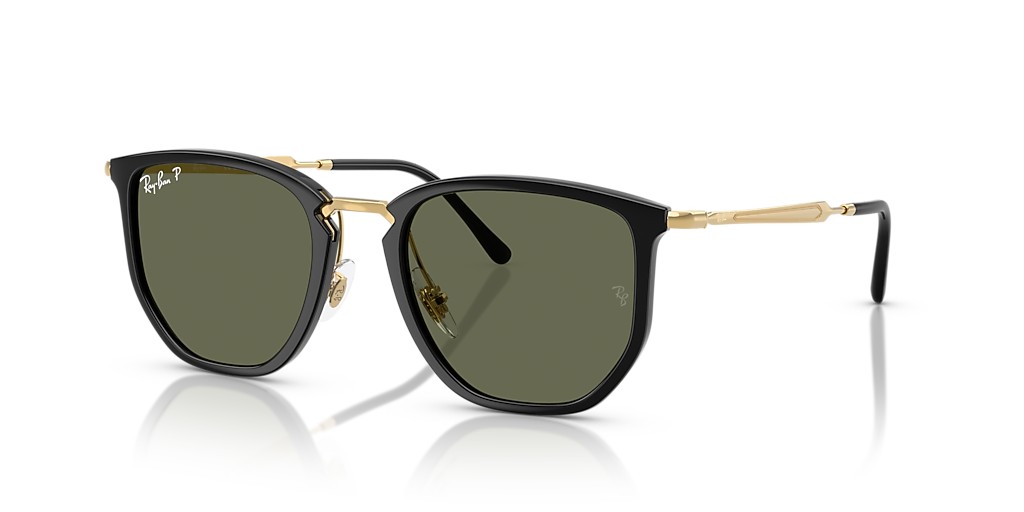 Ray-Ban RB4451 630651 53 ウェリントン　サングラス Ray-Ban RB4451 XXL (53 - 20) with Green lenses and Black frame