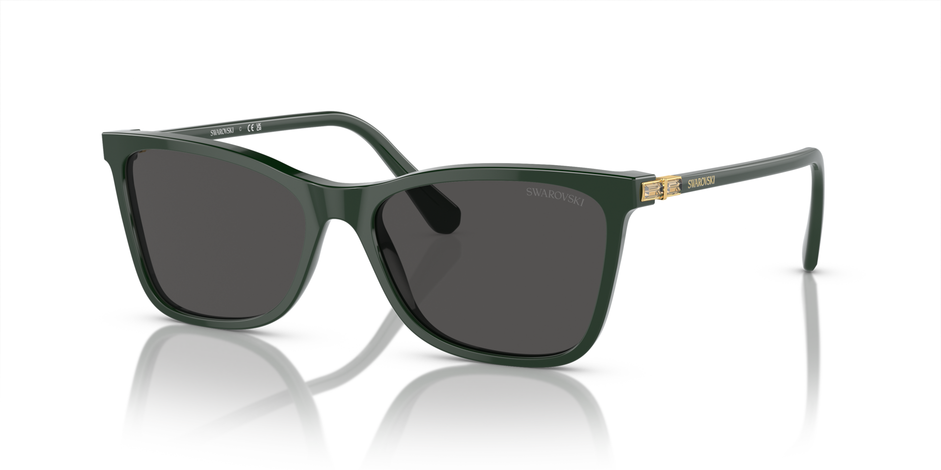 Swarovski SK6004 M (55 - 16) with Grey lenses and Green frame