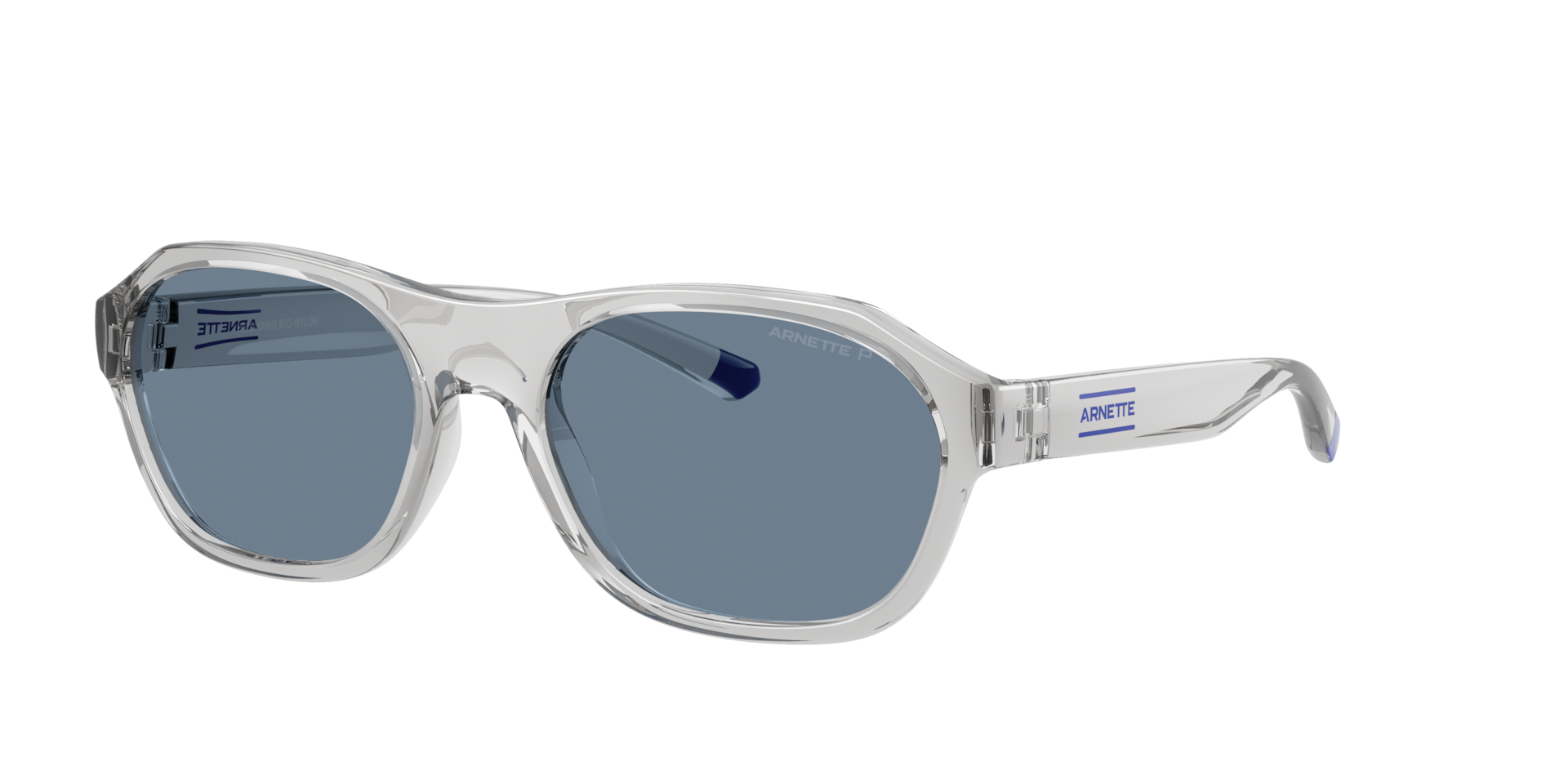 Arnette Mann Sunglass AN4380 - Rahmenfarbe: Grau transparent, Linsenfarbe: Dunkelblau polarisiert