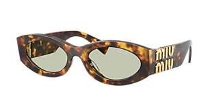 Miu Miu MU 04ZS S (50 - 18) with Transparent lenses and Tortoise