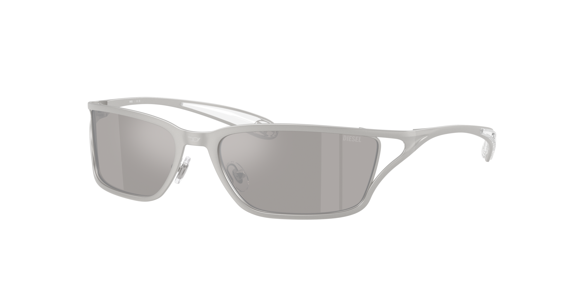 Diesel Unisex Sunglass DL1015 - Couleur du Monture Argent Mat Couleur de Lentille Argent effet miroir 225 €
