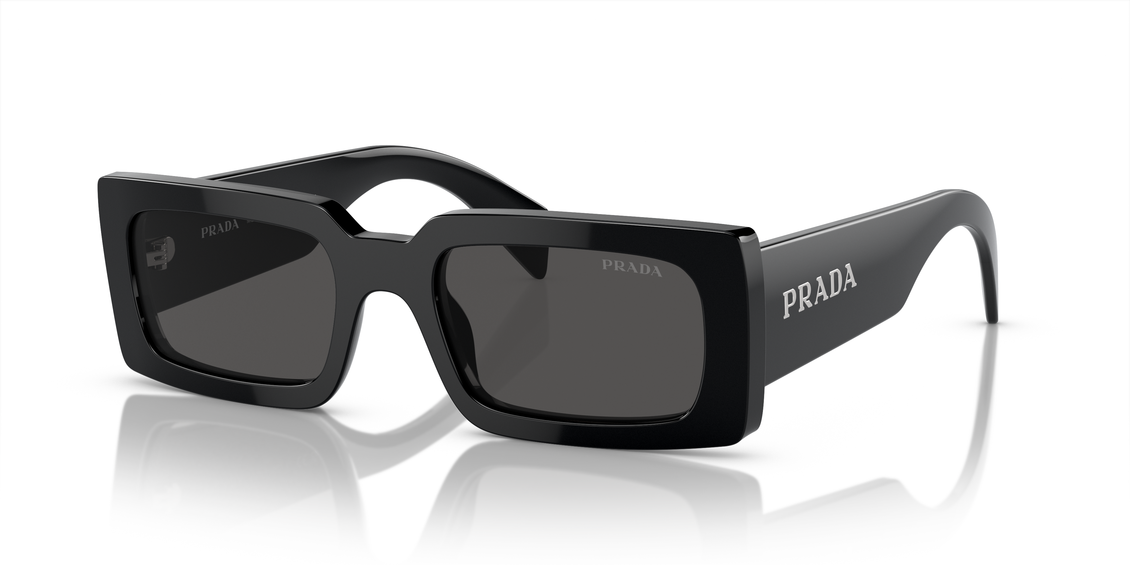 Prada PR A07S XS (52 - 20) with Grey lenses and Black frame