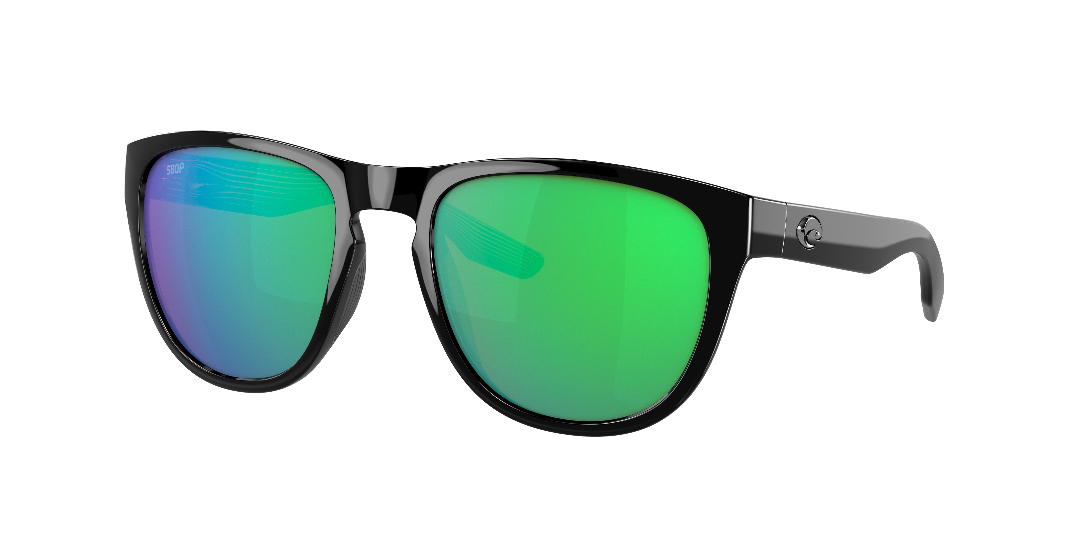 Costa Unisex Sunglass 6S9082 Irie -  Frame color: Black, Lens color: Green Mirror