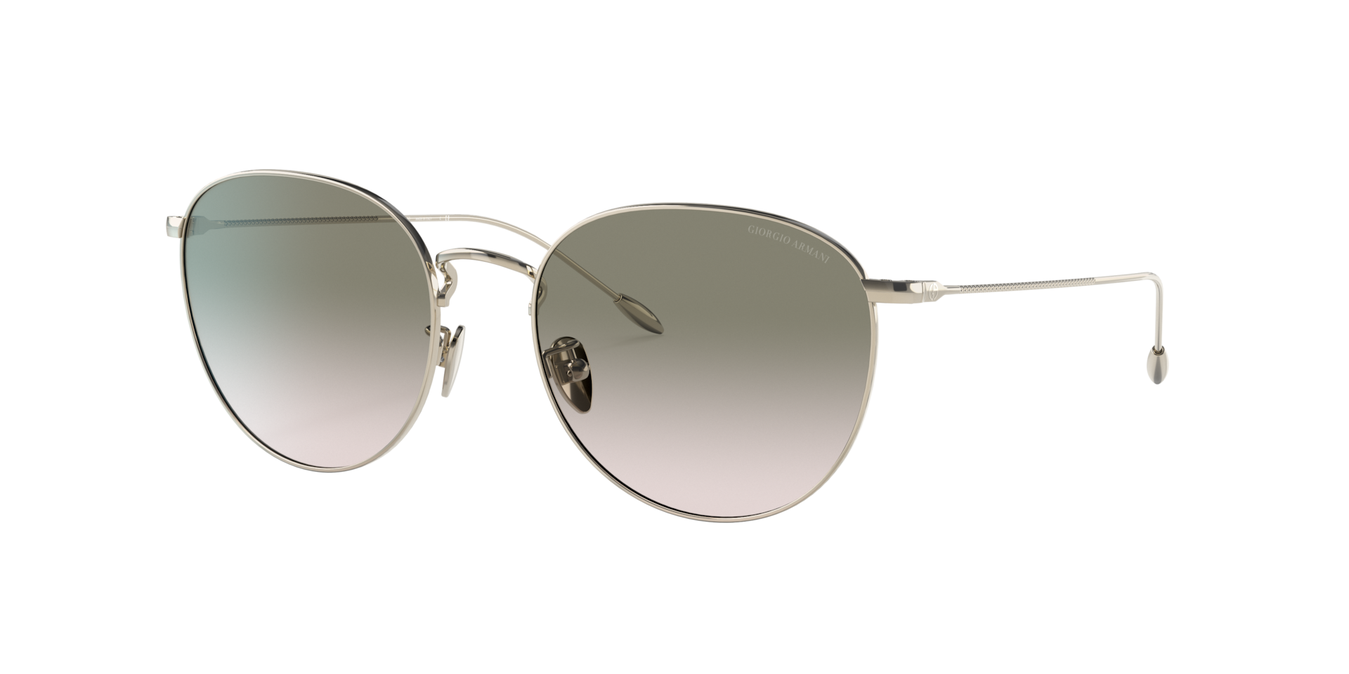 Giorgio Armani Woman Sunglass AR6114 -  Frame color: Pale Gold, Lens color: Gradient Green