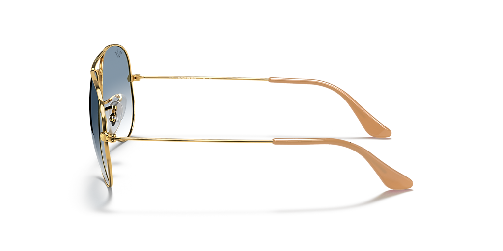Ray-Ban アビエーター サングラス ゴールド　58ロ14 Ray-Ban Aviator Gradient XL (58 - 14) with Blue lenses and Gold