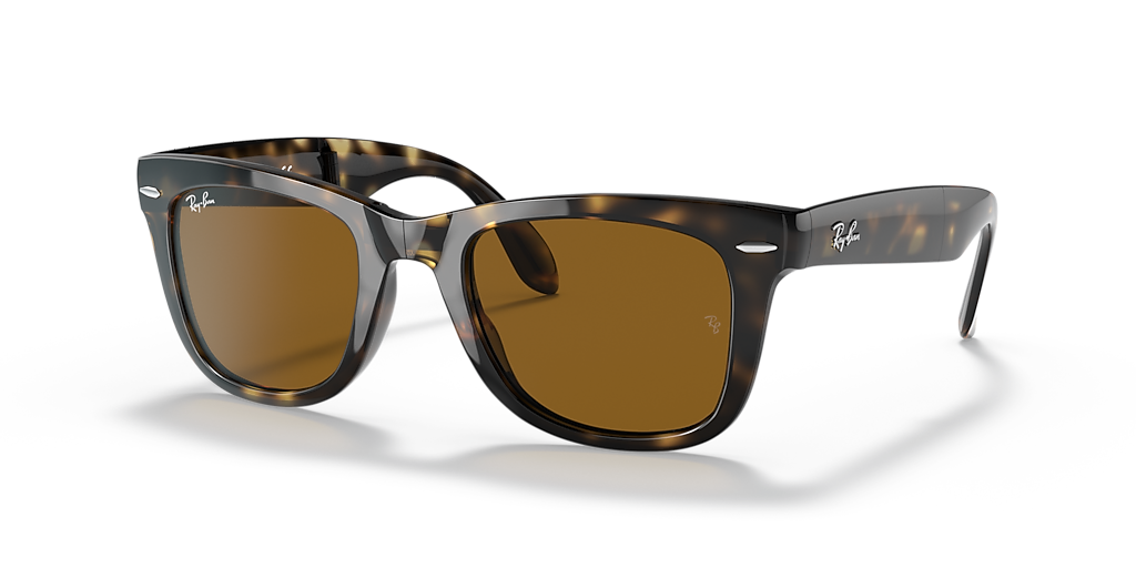 Ray-Ban Wayfarer Folding Classic L (50 - 22) with Brown lenses and